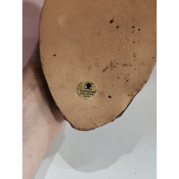 Vtg Blue Ceramic Handmade Icelandic Lava wall hanging - Picture 12 of 12